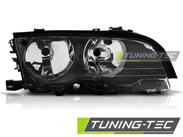 Upgrade Klarglas Scheinwerfer Rechts für BMW 3er E46 Coupe/Cabrio 99-01 Schwarz